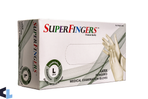 Rękawice latex pudrowane 5,0g 